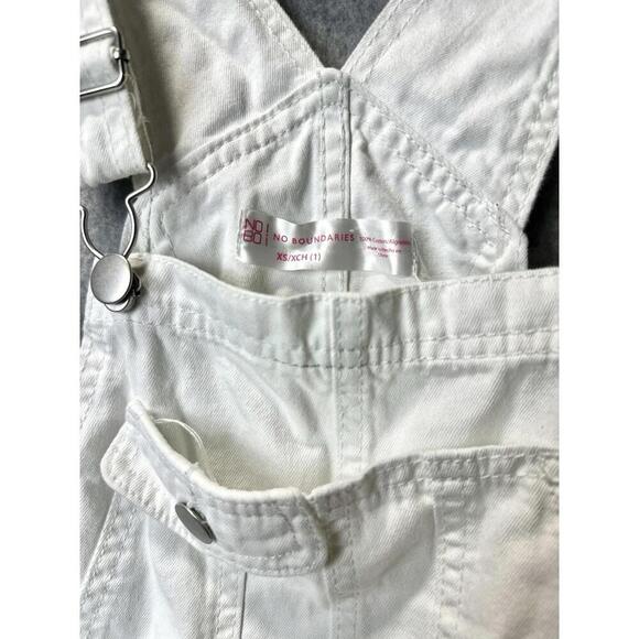 No Boundaries Overalls Shortalls Womens Juniors XS/XCH (1) White Denim Shorts - Picture 4 of 10